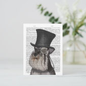 ハウンドフォーマル・ハット・シュナウザー ポストカード (スタンド正面)