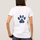 ハウンドユーモアのある:おもしろい犬タイポグラフィTシャツ Tシャツ (裏面)