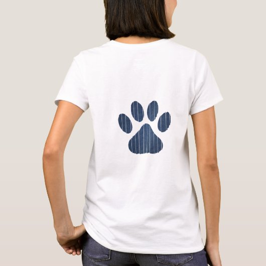 ハウンドユーモアのある:おもしろい犬タイポグラフィTシャツ Tシャツ (裏面)