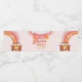 ハウンドワイルド&三デイジーフラワーバースデーパーティー ペットボトルラベル (シングルラベル)