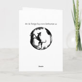 ハウンド犬のカードパーソナライズされたドッグアート挨拶カード カード (裏面)