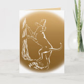 ハウンド犬のカードパーソナライズされたドッグアート挨拶カード カード (正面)