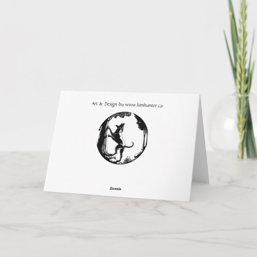 ハウンド犬のカードパーソナライズされたドッグアート挨拶カード カード (裏面)