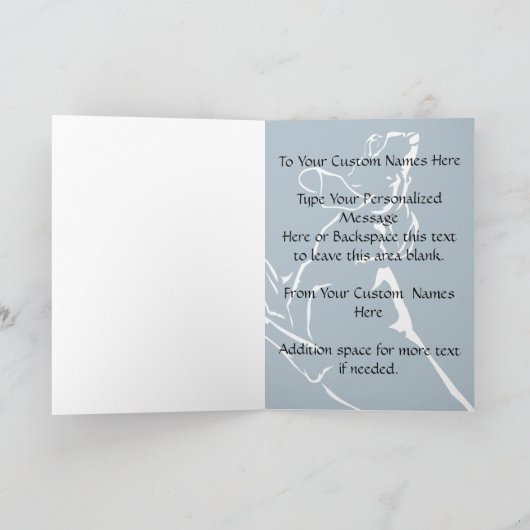 ハウンド犬のカードパーソナライズされたドッグアート挨拶カード カード (内部)