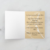 ハウンド犬のカードパーソナライズされたドッグアート挨拶カード カード (内部)