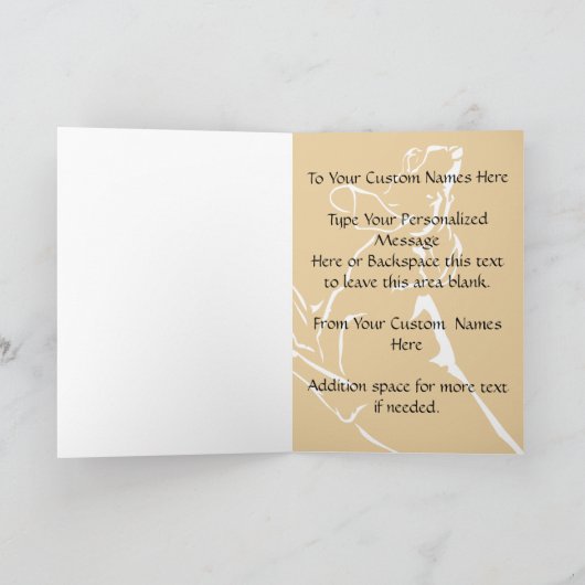 ハウンド犬のカードパーソナライズされたドッグアート挨拶カード カード (内部)