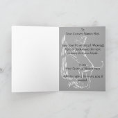 ハウンド犬のカードパーソナライズされたドッグアート挨拶カード カード (内部)