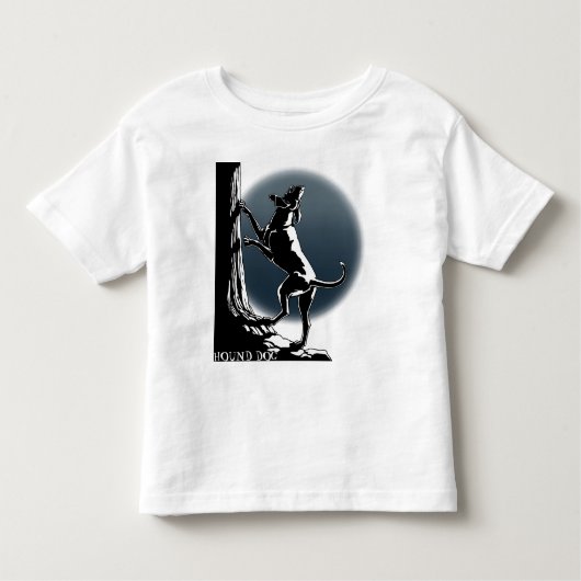 ハウンド犬のシャツトドラーカスタム犬の恋人Tシャツ トドラーTシャツ (正面)