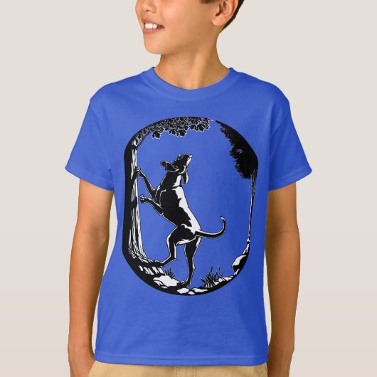 ハウンド犬シャツキッドオーガニックの犬のTシャツ Tシャツ (正面)