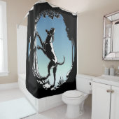 ハウンド犬シャワーカーテンハウンド狩り犬 シャワーカーテン (インサイチュ)