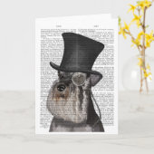 ハウンド·アフォーマルンド·ハット·シュナウザー カード (黄色い花)