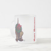 ハウンド・ドッグ・クリスマス フロストグラスマグカップ (正面左)