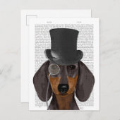 ハウンド·ハフォーマルット·ダックスフント ポストカード (正面/裏面)