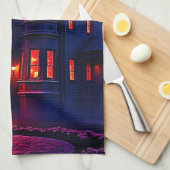 ハウ不気味ス幽霊のよく出るアットデュスクデザイン キッチンタオル (四つ折り)