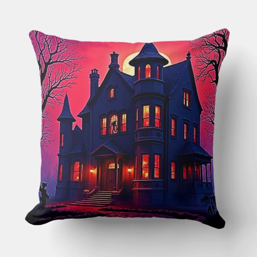 ハウ不気味ス幽霊のよく出るアットデュスクデザイン クッション (正面)