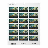 ハウ不気味ス幽霊のよく出るナイトスカイハロウィンアドレス ラベル (フルシート)