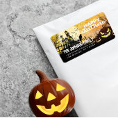 ハウ不気味ス幽霊のよく出るナイトスカイハロウィンアドレス ラベル