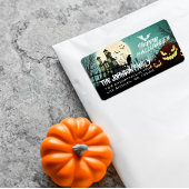 ハウ不気味ス幽霊のよく出るナイトスカイハロウィンアドレス ラベル