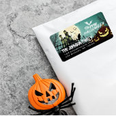 ハウ不気味ス幽霊のよく出るナイトスカイハロウィンアドレス ラベル