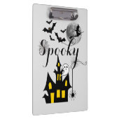 ハウ幽霊のよく出るス飛んでいるウィッチ不気味ハロウィーン クリップボード (右)