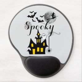 ハウ幽霊のよく出るス飛んでいるウィッチ不気味ハロウィーン ジェルマウスパッド