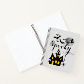 ハウ幽霊のよく出るス飛んでいるウィッチ不気味ハロウィーン ノートブック (内部)