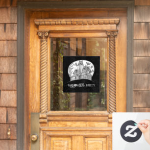 ハウ幽霊のよく出るス&こうもりハロウィーン ウィンドウサイン