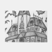ハウ幽霊のよく出るス&こうもりハロウィーン ドアマット (正面)