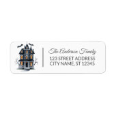 ハウ幽霊のよく出るス&こうもりハロウィーン ラベル (正面)