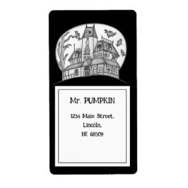 ハウ幽霊のよく出るス&こうもりハロウィーン ラベル