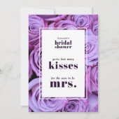 ハウ・メニー・キッセス ブライダルシャワー ゲーム テーブルトップ カード (正面)