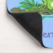 ハエおもしろいガエルイラストレーション マウスパッド (コーナー)