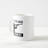 ハエが死ぬと面白いマグカップ コーヒーマグカップ (正面左)