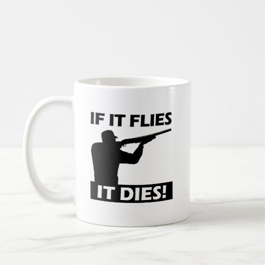 ハエが死ぬと面白いマグカップ コーヒーマグカップ (左)