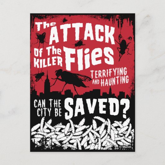 ハエが襲う！ ポストカード (正面)