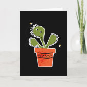 ハエのような肉食性のビーナス・フライトラップ カード (正面)