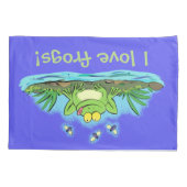 ハエの枕ケース付き可愛い緑のカエル 枕カバー (裏面)