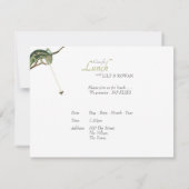 . .ハエを捕まえるランチ予測できな招待状カメレオン 招待状 (裏面)