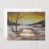 ハエスウィンターシーンメリークリスマス シーズンポストカード (正面/裏面)