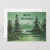 ハエス絵画グリーンフォレスト シーズンポストカード (正面/裏面)