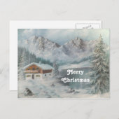 ハエス絵画ハガキ雪の夢 シーズンポストカード (正面/裏面)
