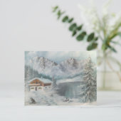 ハエス絵画ハガキ雪の夢 ポストカード (スタンド正面)