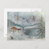 ハエス絵画ハガキ雪の夢 ポストカード (正面/裏面)