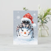 ハエトリグモの雪だるま クリスマスカード (スタンド正面)