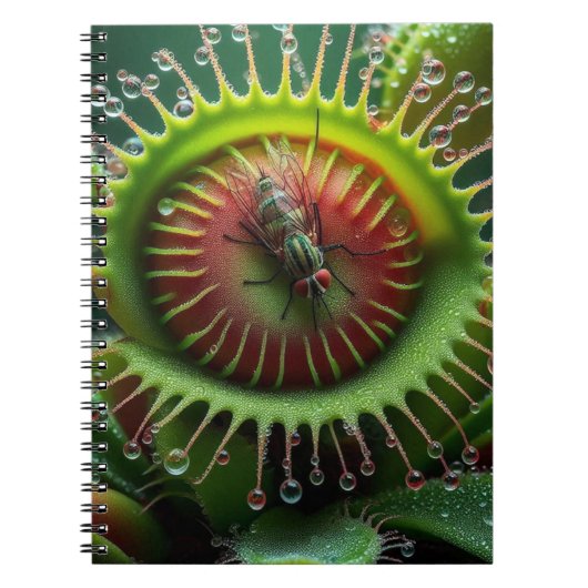 ハエトリソウ フローラル 幻想的な植物 ノートブック (正面)