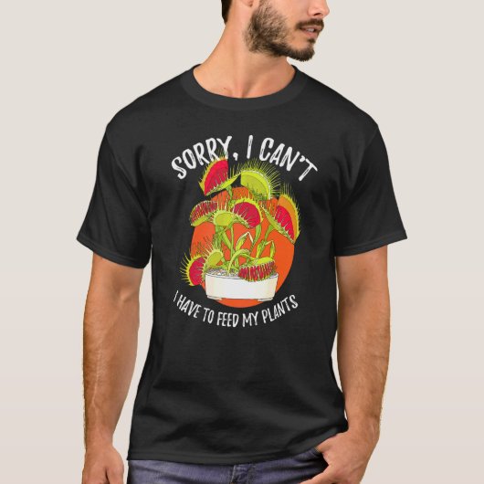 ハエトリソウ 植物園芸 無理です Tシャツ (正面)