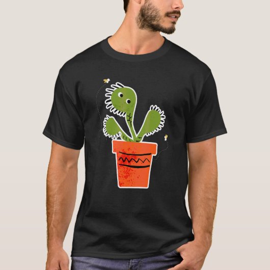 ハエトリソウ 肉食植物 I ガーデン・植物学 Tシャツ (正面)