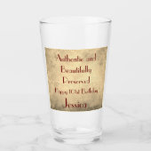 ハエレガントッパーソナライズされたピー101誕生日 タンブラーグラス (正面)