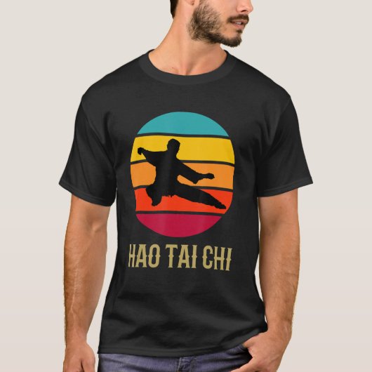 ハオタイチヴィンテージサンセット中国の武術アーツセント Tシャツ (正面)