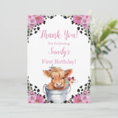 ハオリィ・コー ファーストバースデー ありがとう サンキューカード (スタンド正面)